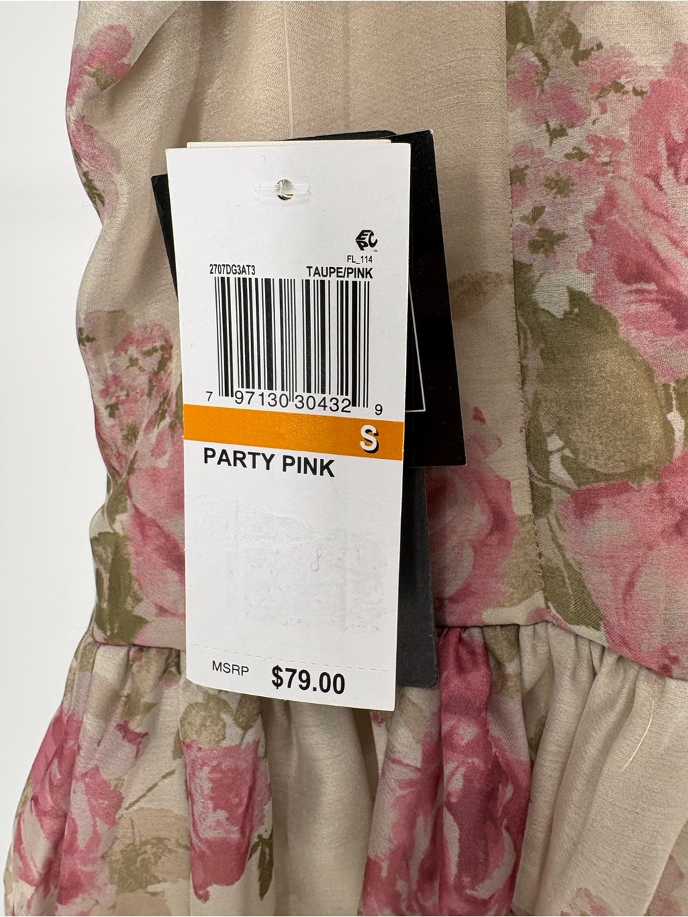 New Seni & Cade Floral Sweetheart Mini Dress in Beige and Pink size Small - Picture 5 of 5